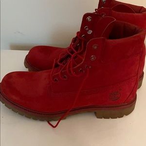 blood red timberlands